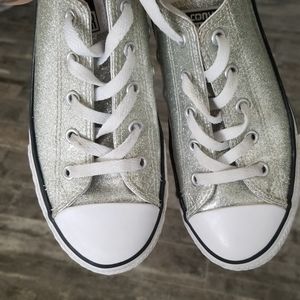 Silver glitter Converse❤SOLD❤